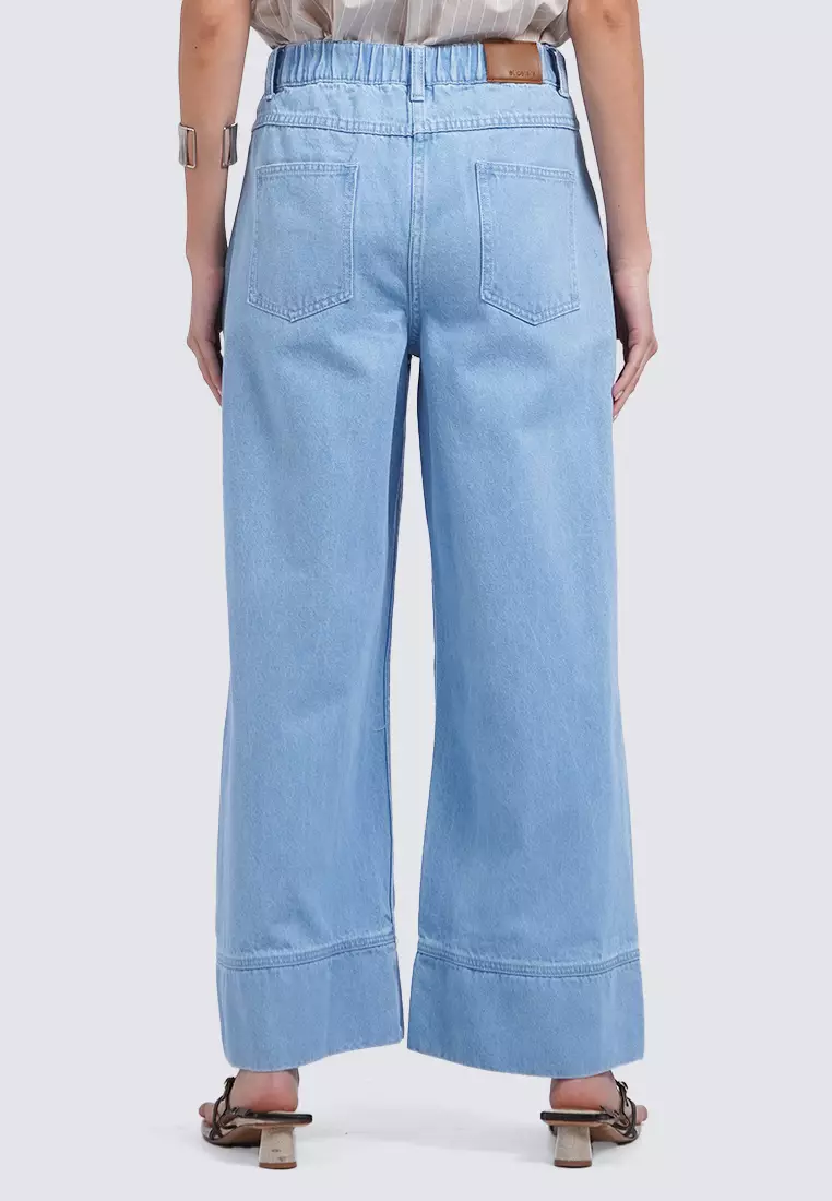Wide Leg Loose Denim Pants LT. BLUE