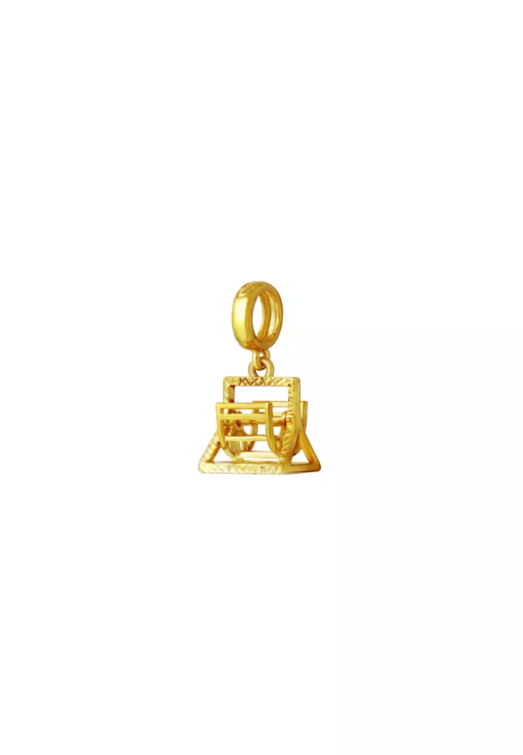 TOMEI Chomel Collection Swing Chair Charm, Yellow Gold 916