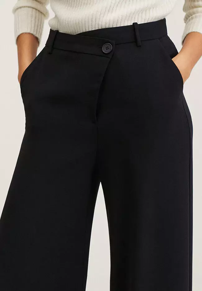 Buy Mango High Rise Wide Legs Trousers Online Zalora Philippines