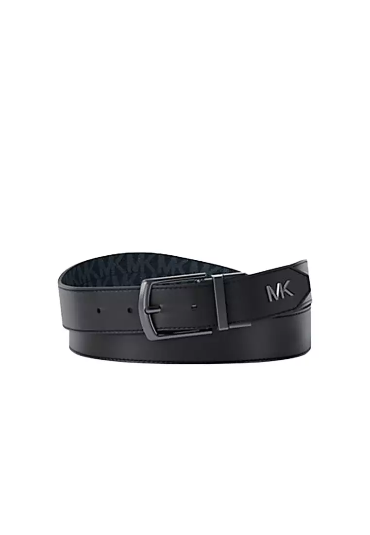 Men's Waist Belt in Blue with Black Patchwork 36F5TBLY3B