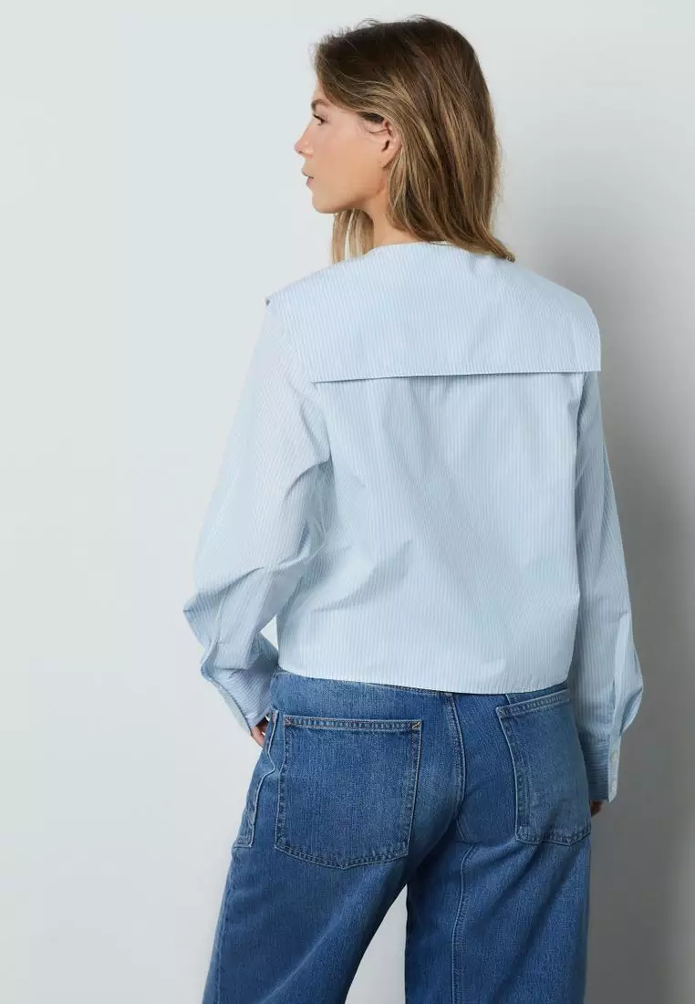 Long Sleeve Sailor Collar Shirt