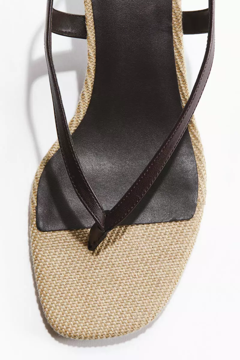 Kitten-heeled sandals