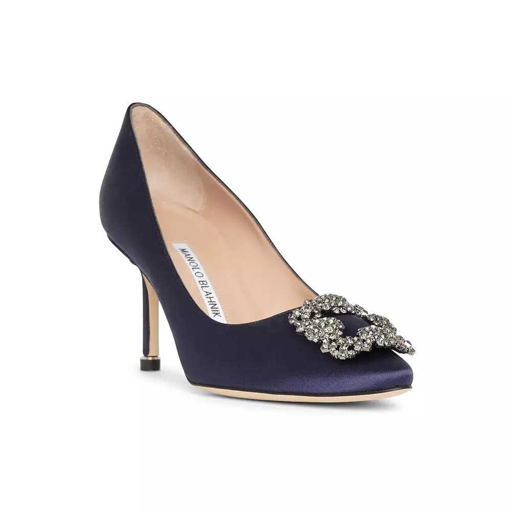 Jual Manolo Blahnik Manolo Blahnik Hangisi 70 Satin Pumps with CLC ...