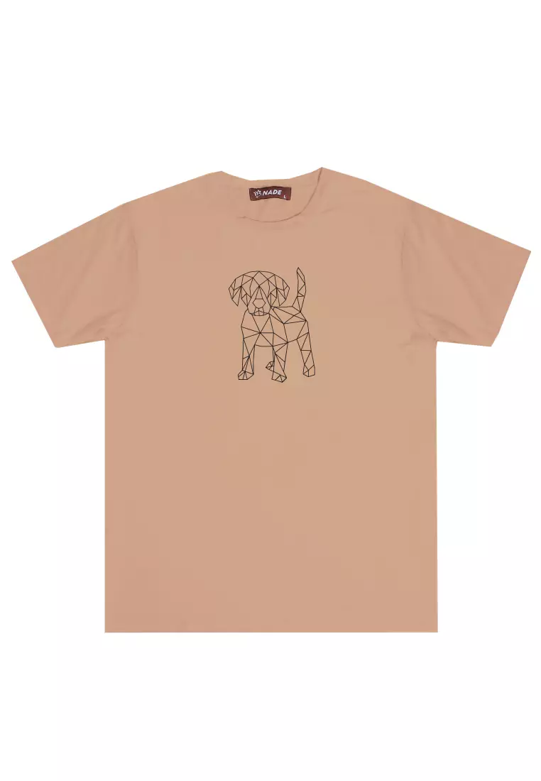 NTC65 kaos anjing wiremesh anti kusut nade lengan pendek stretch khaki