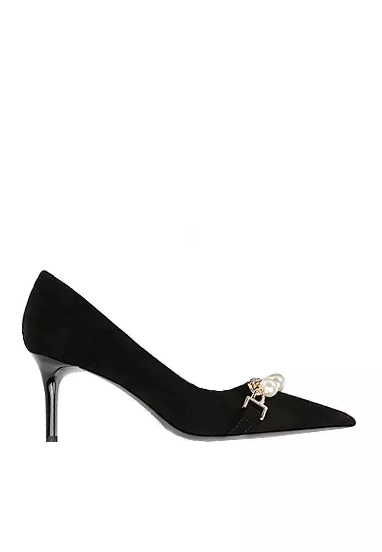 Discount on Twenty Eight Shoes  shoes - SKU: VANSA Pointed Metal Chain D'orsay High Heel VSW-H8829-A2