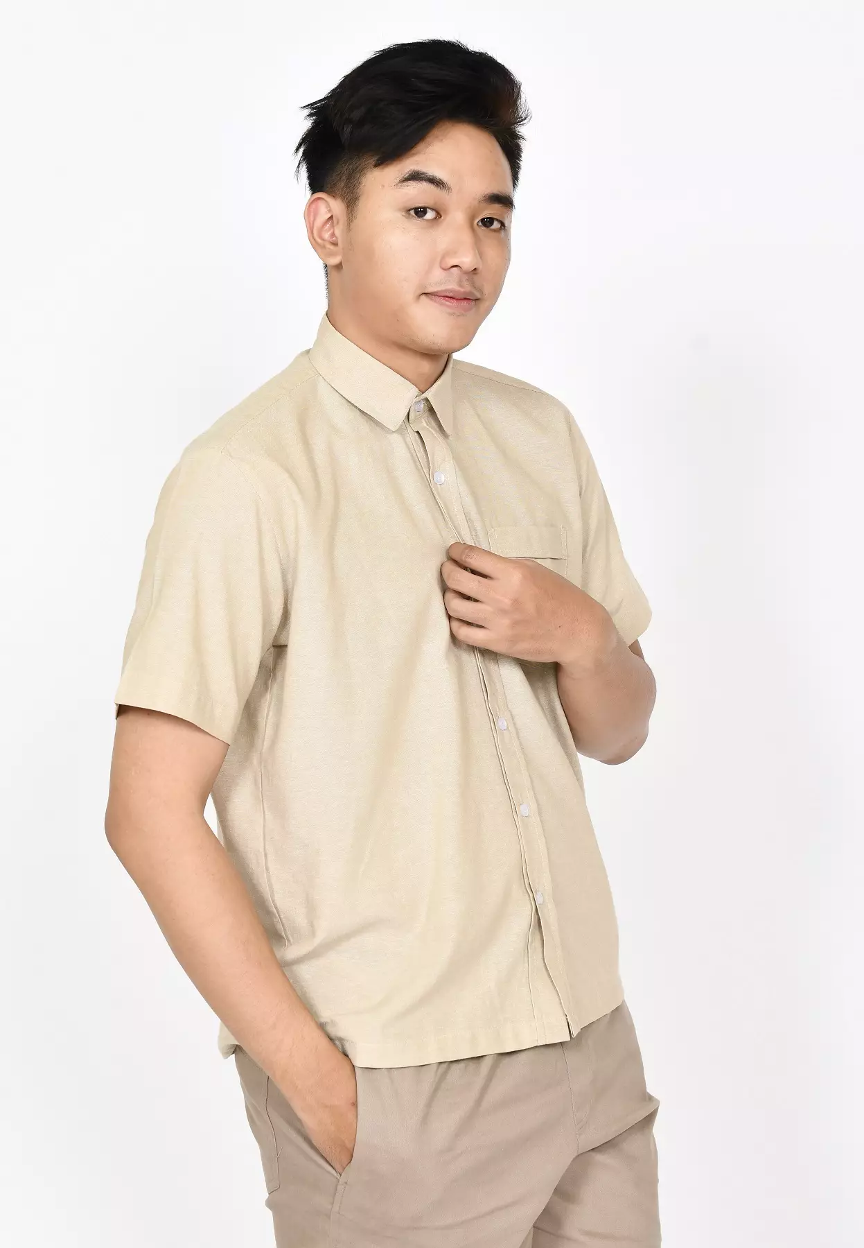 Kemeja Polos S/S Pria