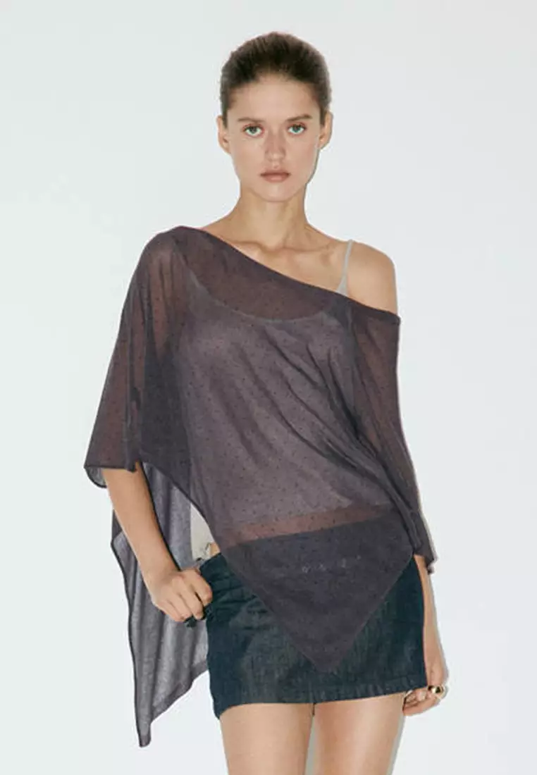 Buy Mango Asymmetric Strass Cape 2026 Online | ZALORA