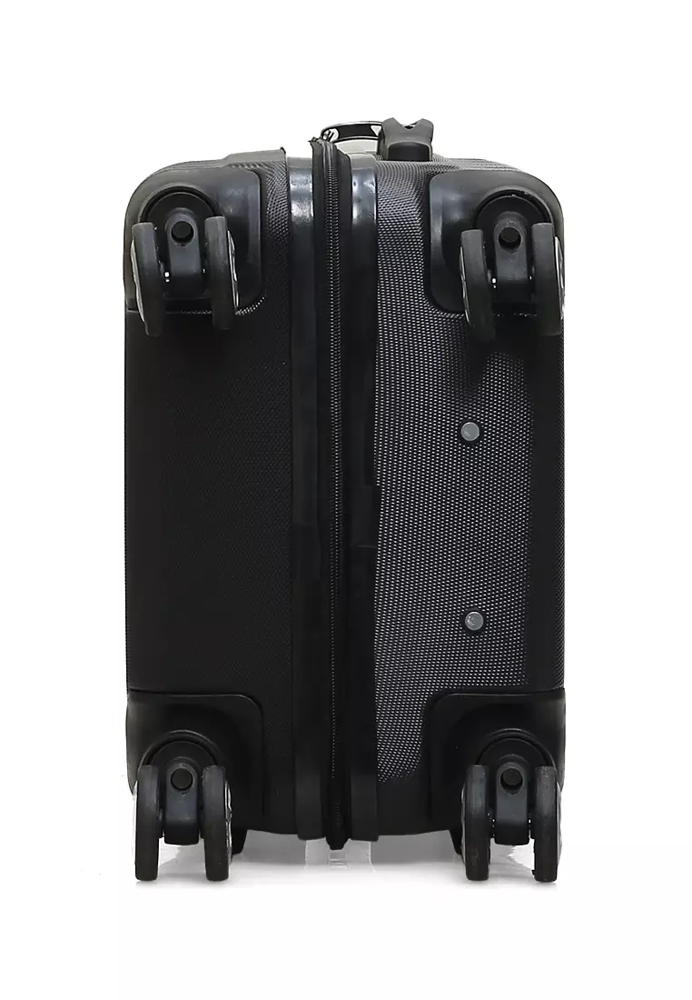 Carlton Koper Hardcase Unisex Size 20 Inch Tas Travel Combination Lock Large Compartment Material ABS+PVC Coated ORIGINAL - Black