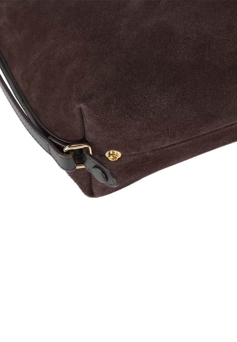 [Limited] DON Shoulder Bag - Suede Cacao