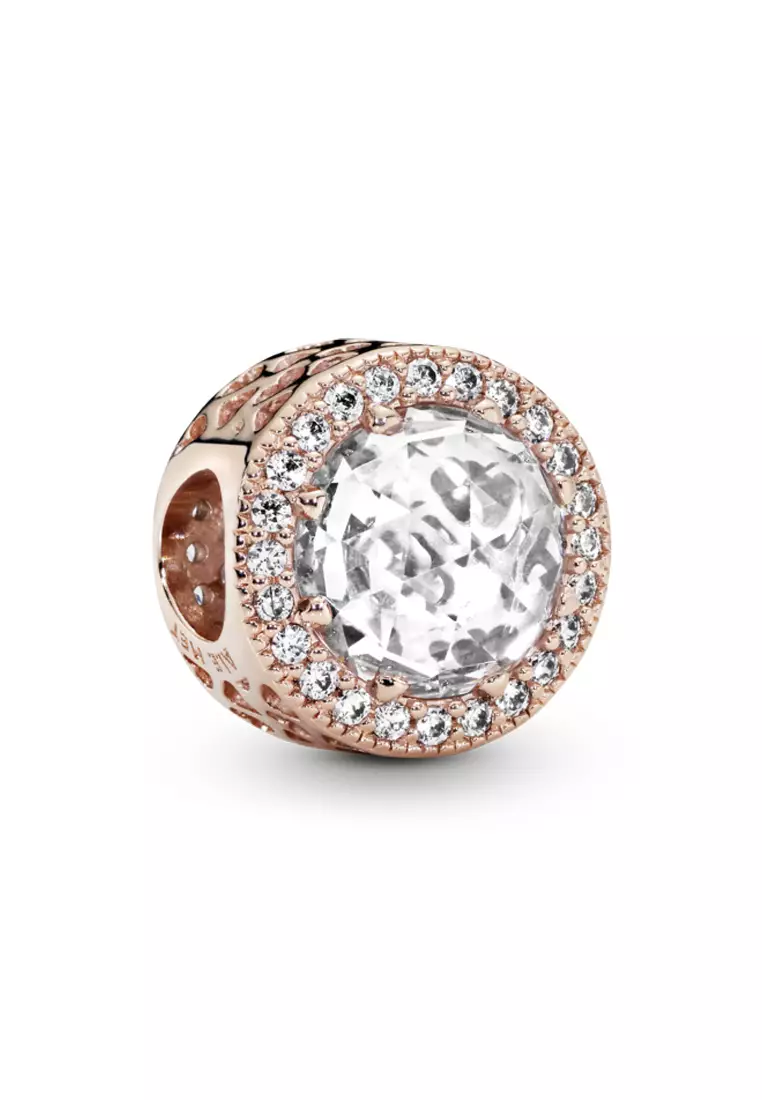 Buy PANDORA Pandora 14K Rose Gold-Plated Sparkling Clear Charm