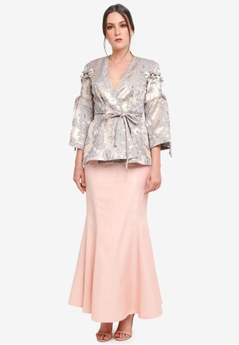 Jovian Mandagie For Zalora Pink Erizuki Modern Kimono Kurung Joaasxmsmy_