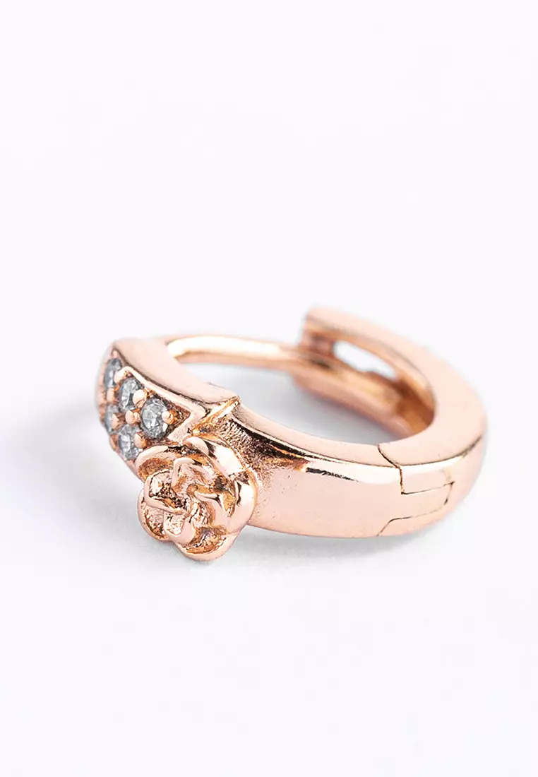 Buy Fleur Jewelry The Asymmetrical Piercing Crystal Hoop Earrings Set