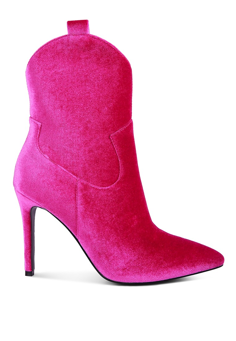 Fuchsia Velvet Cow Girl boot