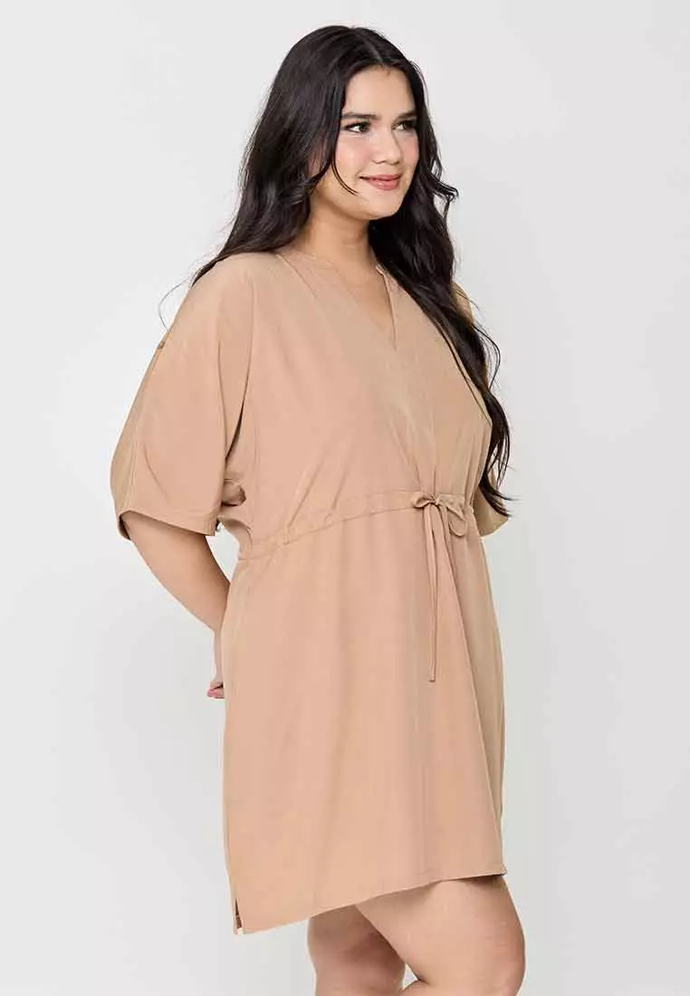 Milly Plus Size Celestina Top with Adjustable Waist Tie