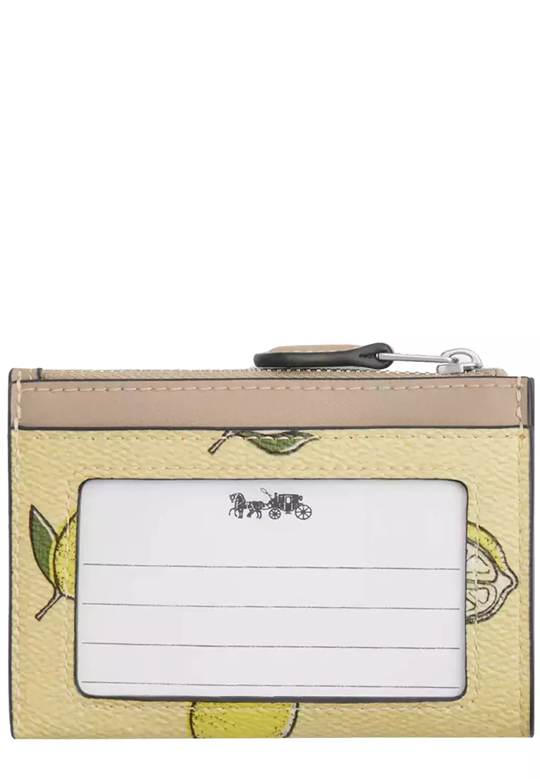 Mini Skinny Id Case With Lemon Print - Garden Glade Multi CAR18