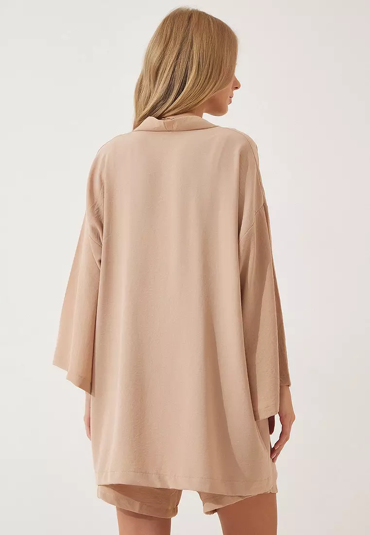 Flowy Kimono with Shorts Set