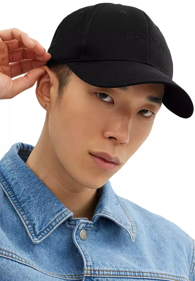 Embroidered Baseball Hat in Black CAA64 (M/L)