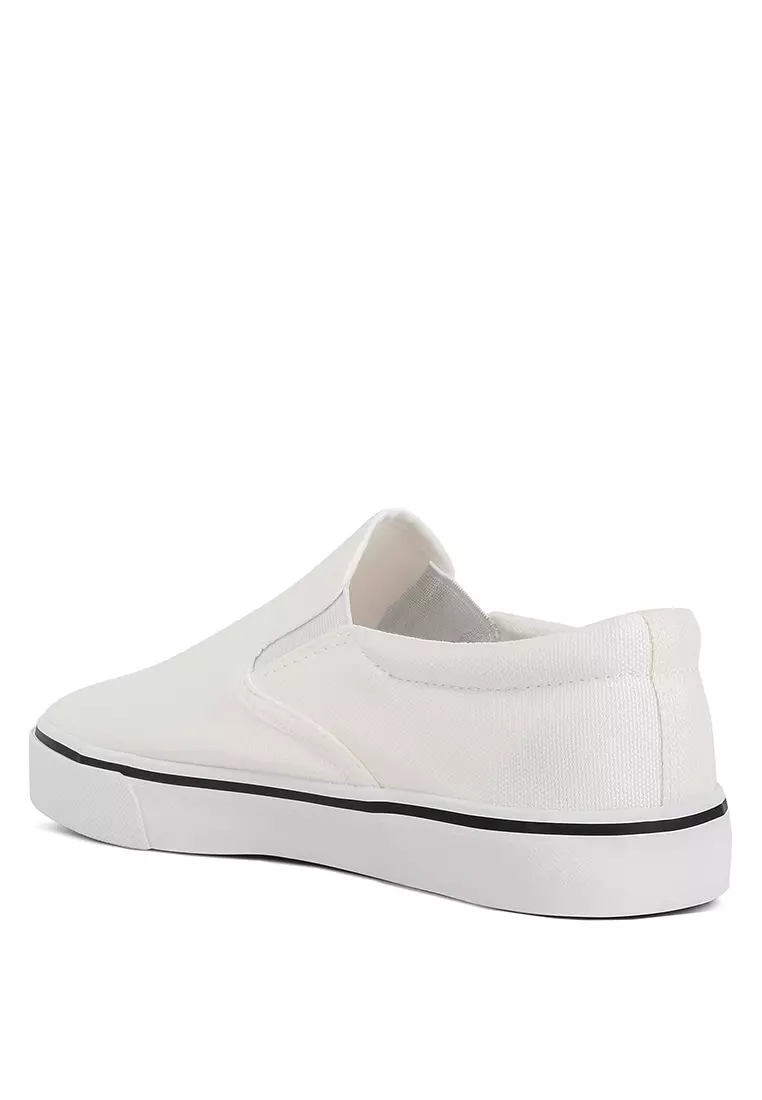 Buy London Rag White Canvas Slip On Sneakers 2024 Online ZALORA