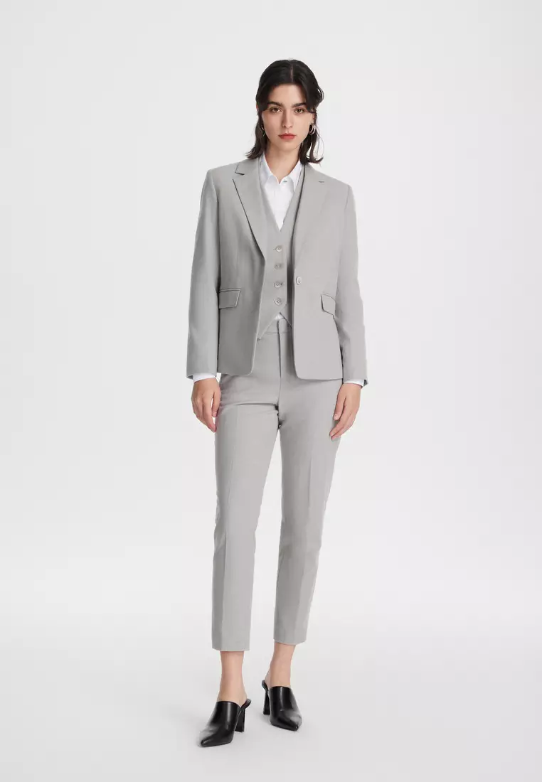 長袖合身剪裁西裝外套