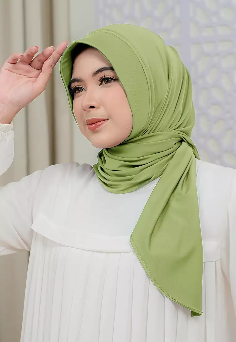 HIJAB INSTAN SOFTPAD AMEENA - AVOCADO