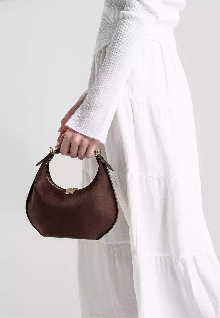 Kuki Mini Bag Suede - Espresso