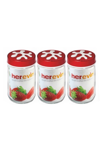 Herevin Herevin 3 Pcs 660ML Canister Set / Storage Container Set / Kitchen Organizers / Jar Set / Balang Kaca E7BE4HL547CFA0GS_1