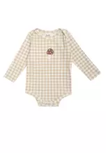 Latte Cream/Mushroom Gingham