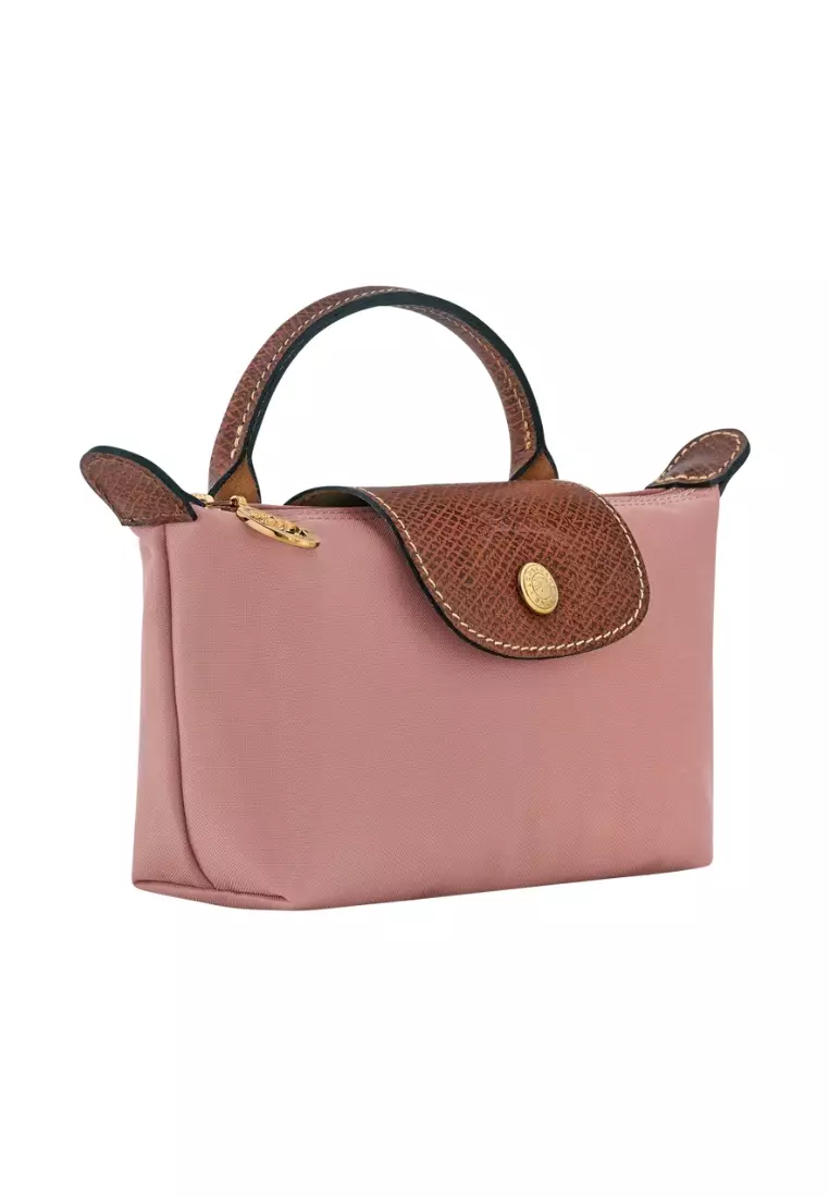 Longchamp Le Pliage Original Pouch With Handle Pink Tea