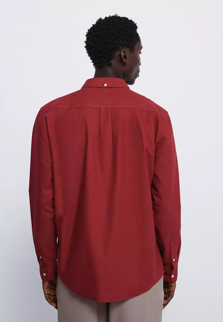 Buy Springfield Garment-Dyed Oxford Shirt 2026 Online | ZALORA