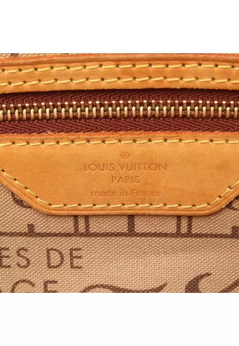 Pre-Loved Louis Vuitton Neverfull PM monogram Handbag tote bag PVC leather Brown