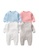 AKARANA BABY blue Quality Newborn Baby Long Sleeve Bodysuit / Baby Sleepwear One-Piece Double Sided Dupion Cotton - Blue 6E2F4KA58BEB2FGS_3