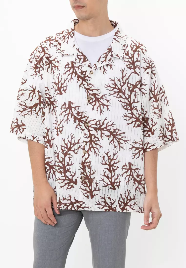 Jual ASOS Design Dropped Shoulder Oversized Broderie Shirt - Main Image