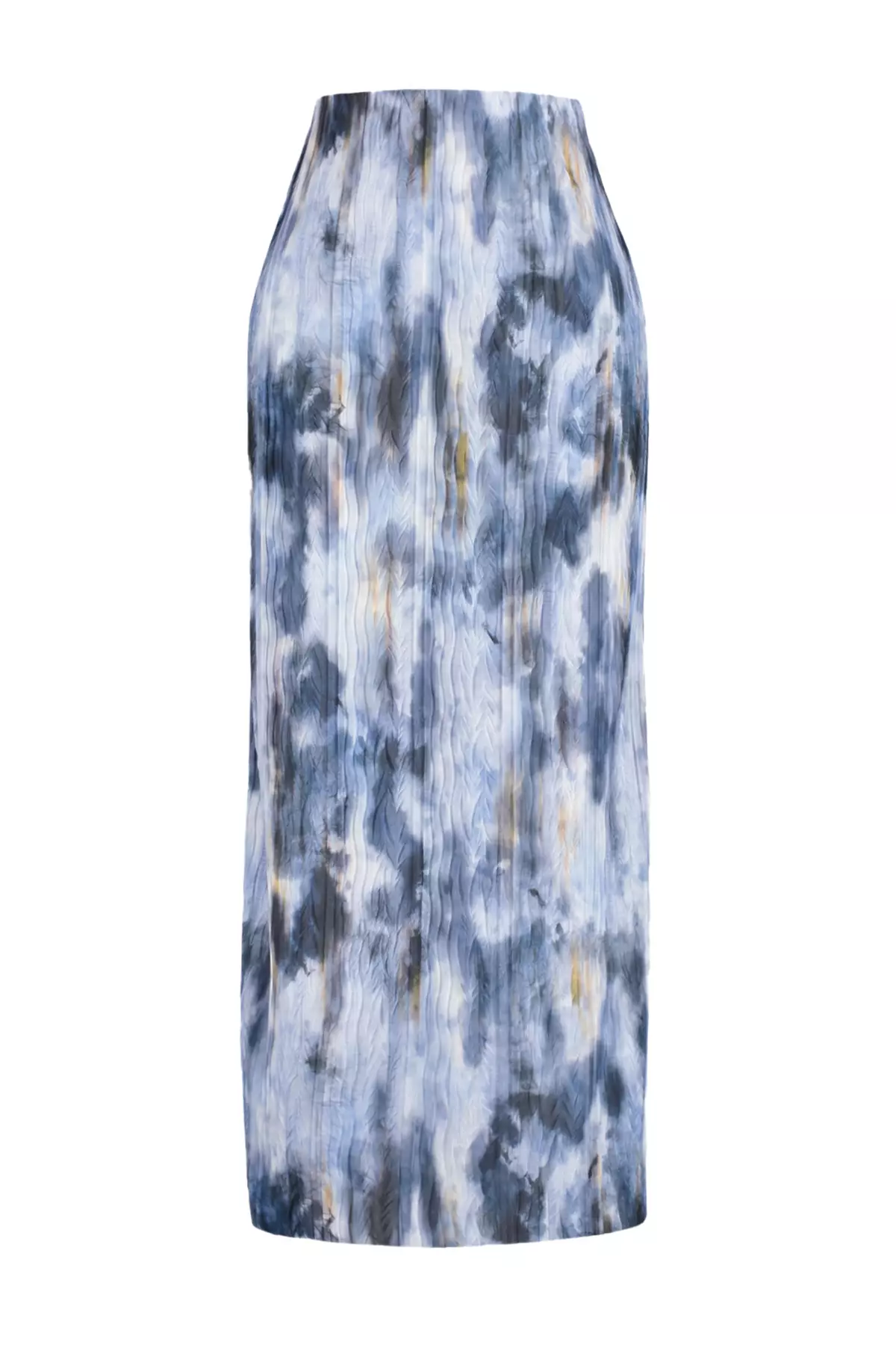 Abstract Pleated Maxi Skirt