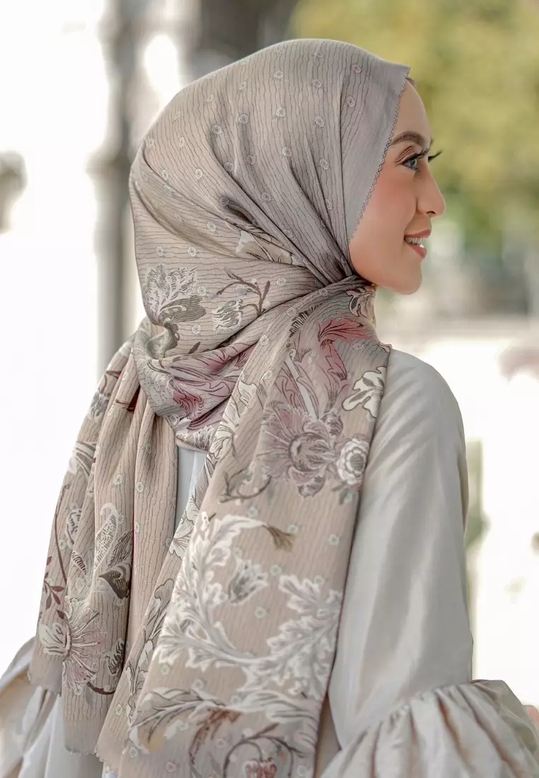 The Royale Satin Shawl - Khaki
