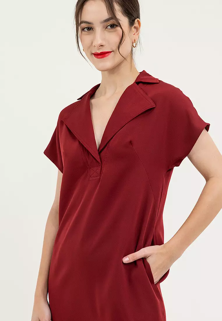 Carvy Collared Column Dress