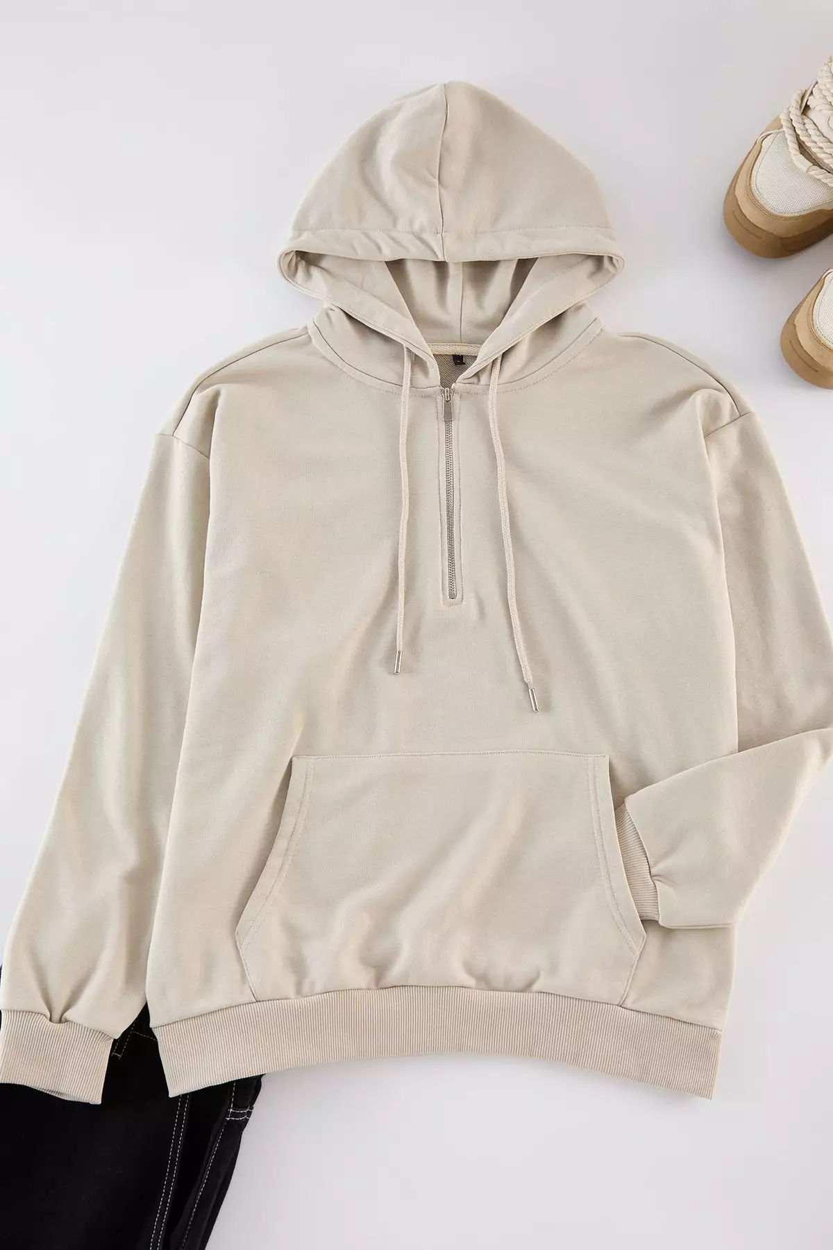 Basic Half-ZIpper Hoodie