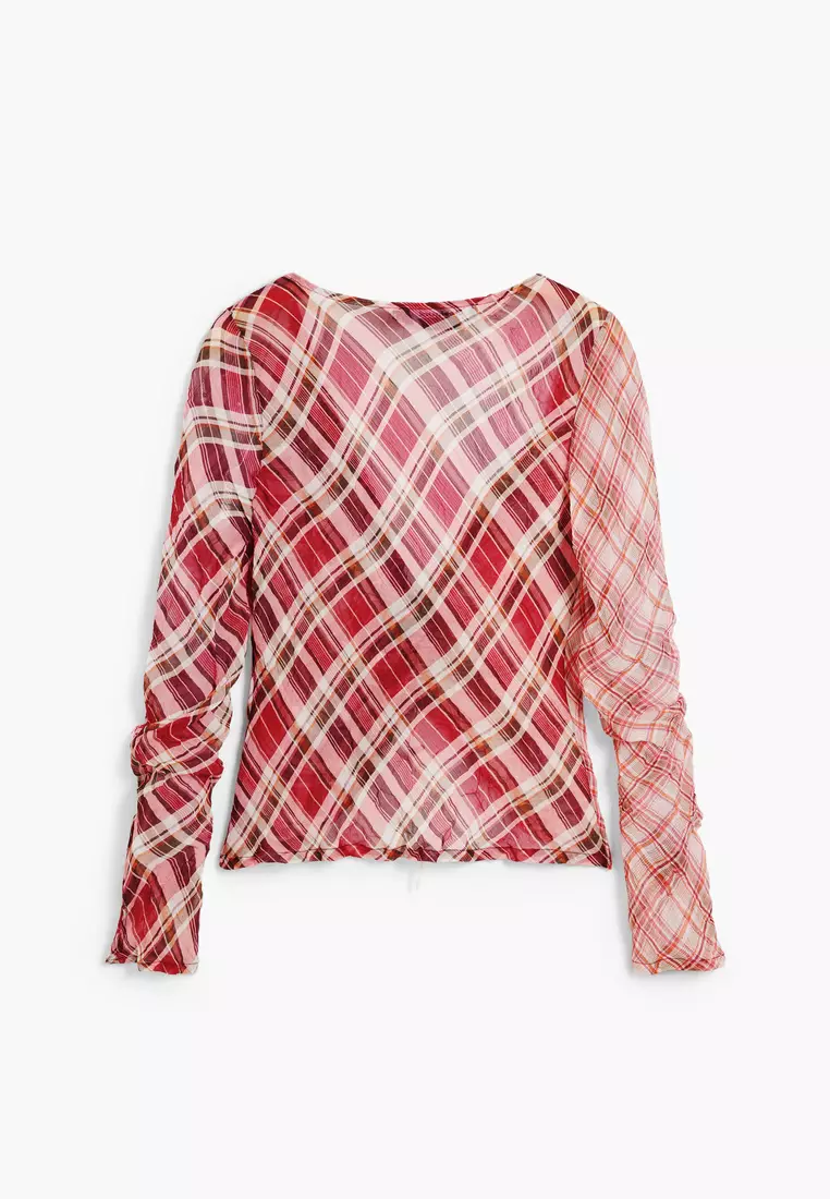 Ruched neckline T-shirt