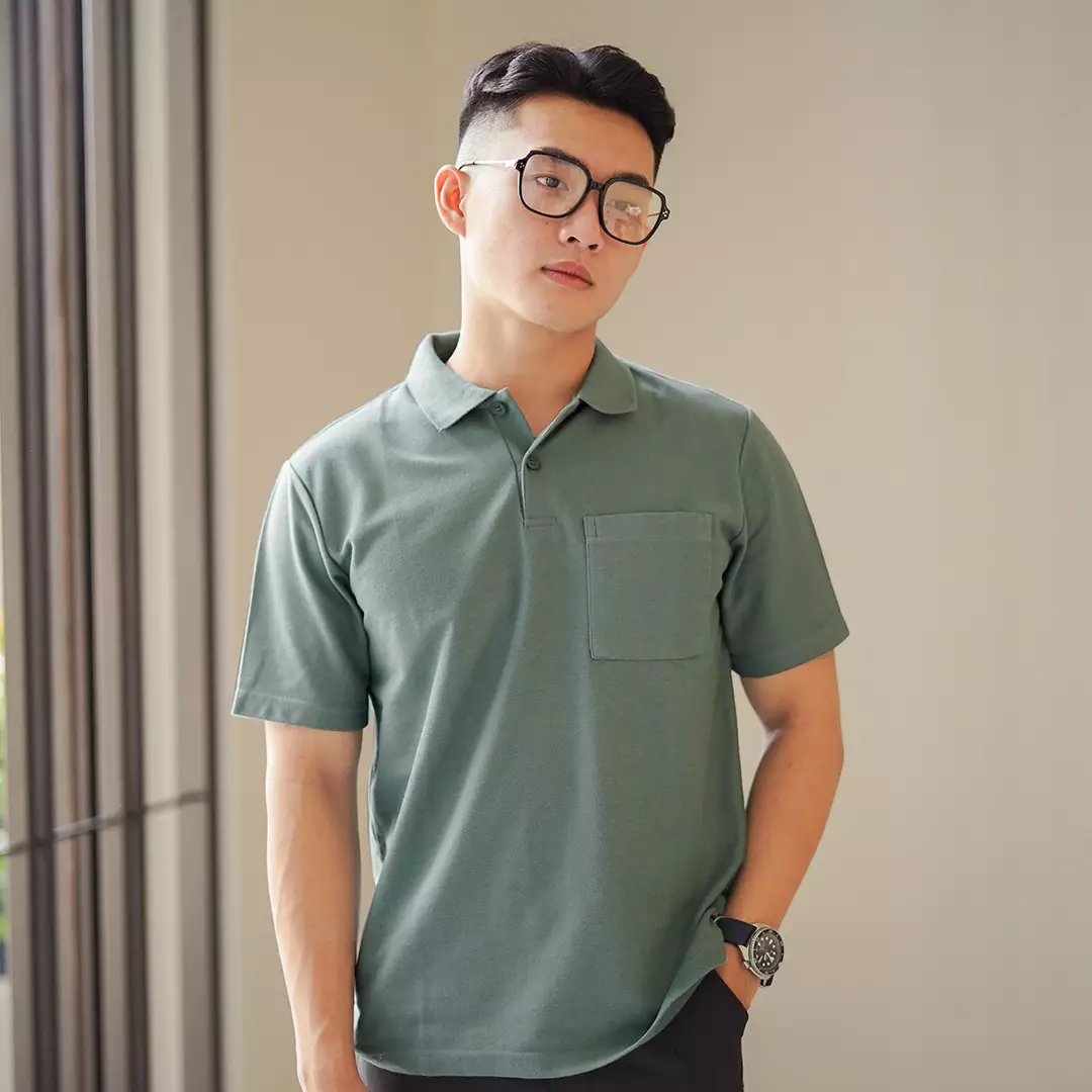 Kale PARKER MINERAL GREEN / Polo Shirt Reguler Fit / Kaos Polo Pria / Kaos Pria / Kaos Kerah