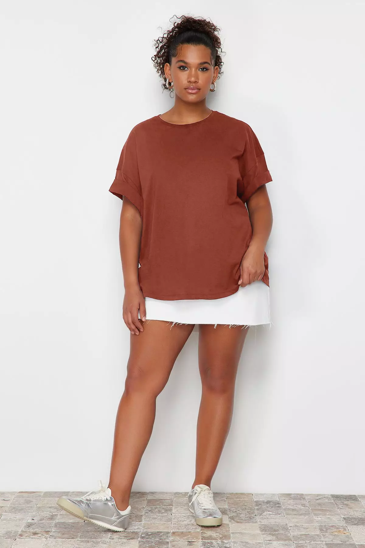 Plus Size Cotton Graphic T-Shirt