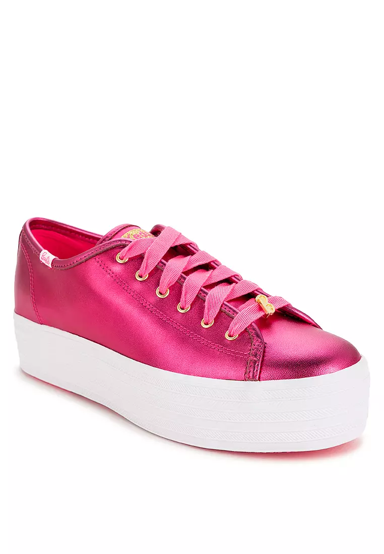 Discount on Keds  shoes - SKU: Barbie Triple Up Metallic Leather
