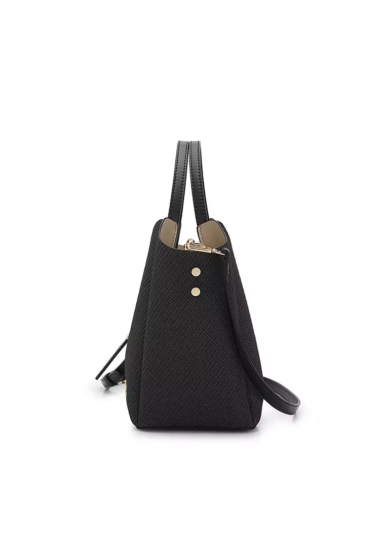 Women's Top Handle Bag / Sling Bag / Crossbody Bag / Shoulder Bag (Tas Tangan Wanita / Tas Selempang Wanita / Tas Bahu Wanita) - Hitam