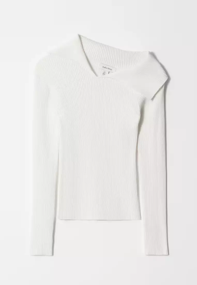 Rib-Knit Off-Shoulder Top