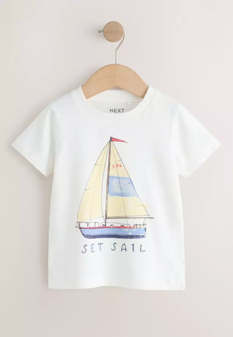Short Sleeve All Over Graphic Print T-Shirts 3 Pack