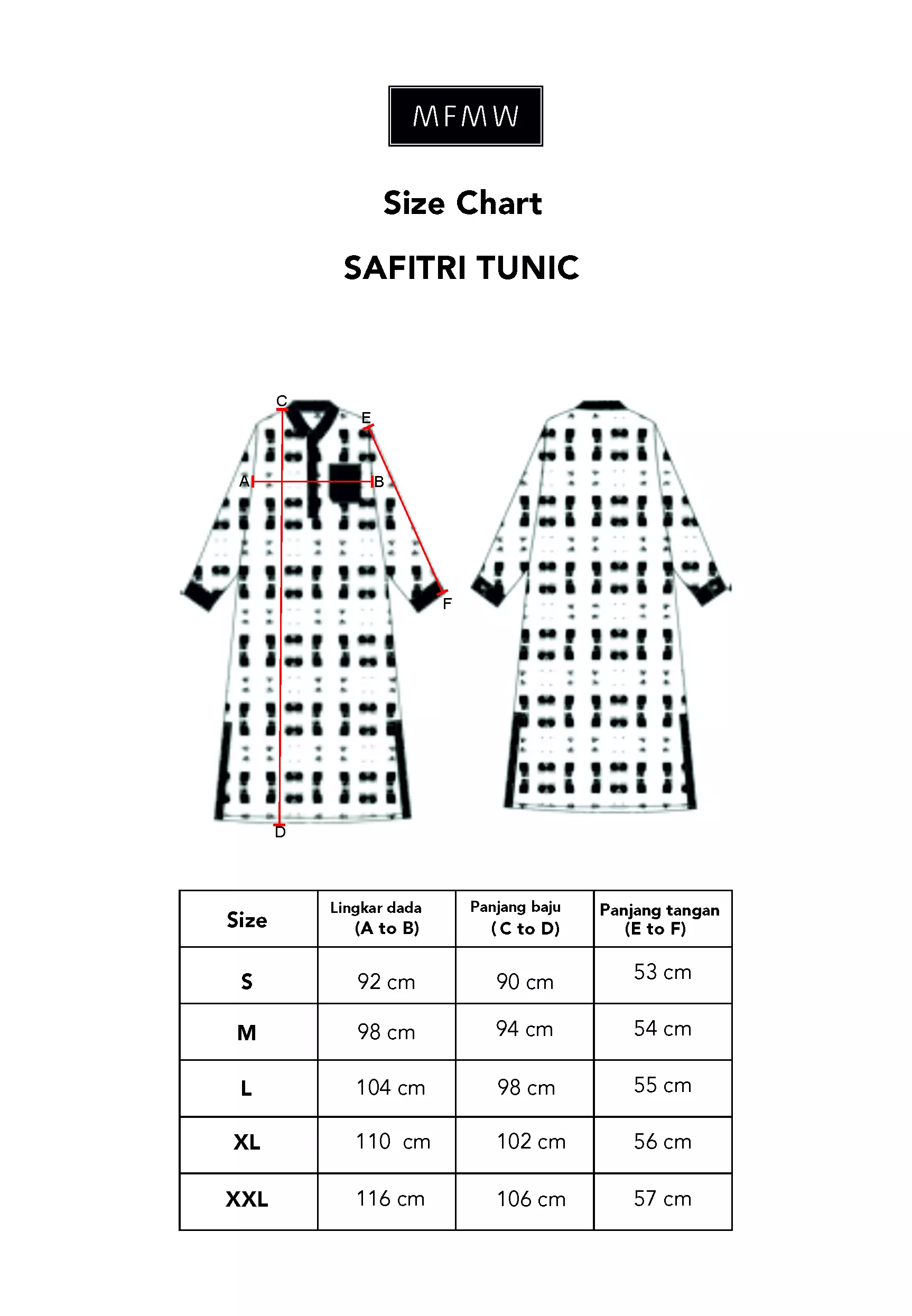 MFMW Safitri Tunik Cream Motif Kotak
