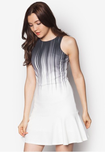 Printed Ruffle Hzalora時尚購物網的koumi koumiem Dress, 服飾, 派對洋裝