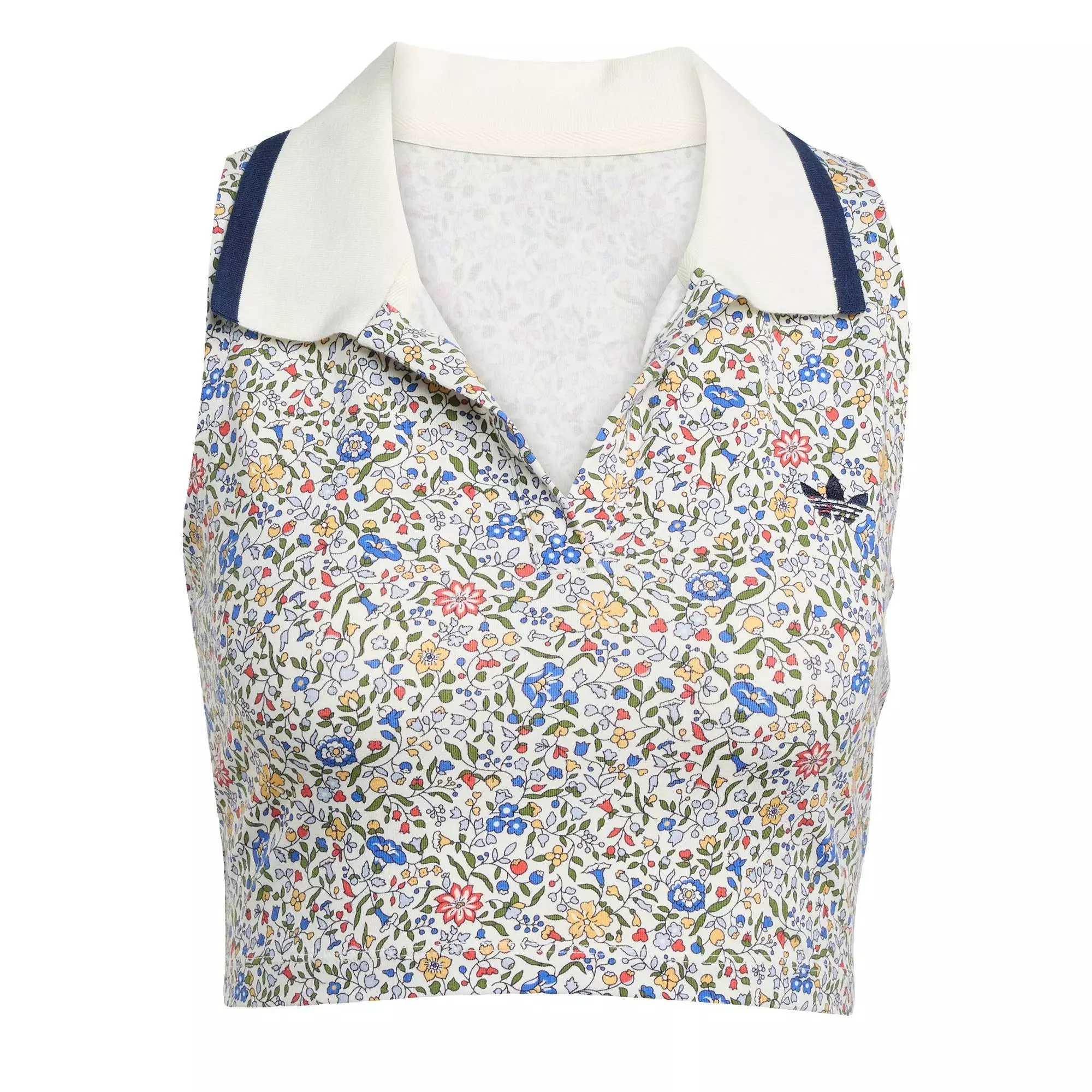 Lifestyle Originals x Liberty London Sleeveless Crop Polo Women White JW5194