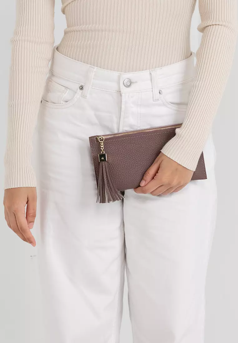 Pebbled Pouch With Card Holder