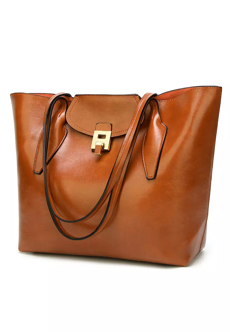 Buy Lara Women Solid Lock Shoulder Bag 2025 Online ZALORA