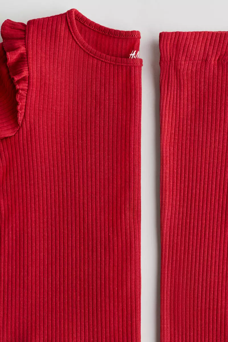 2-piece ribbed cotton set