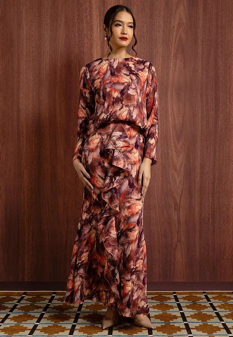 LILIAN PLEATED BABYDOLL KURUNG SET